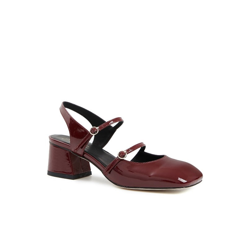 Camilla Heeled Sandal Mary Jane - Vermilion