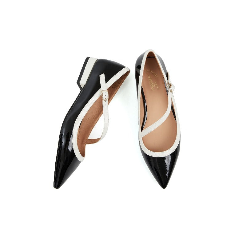 Caroline Strap FLat- Black