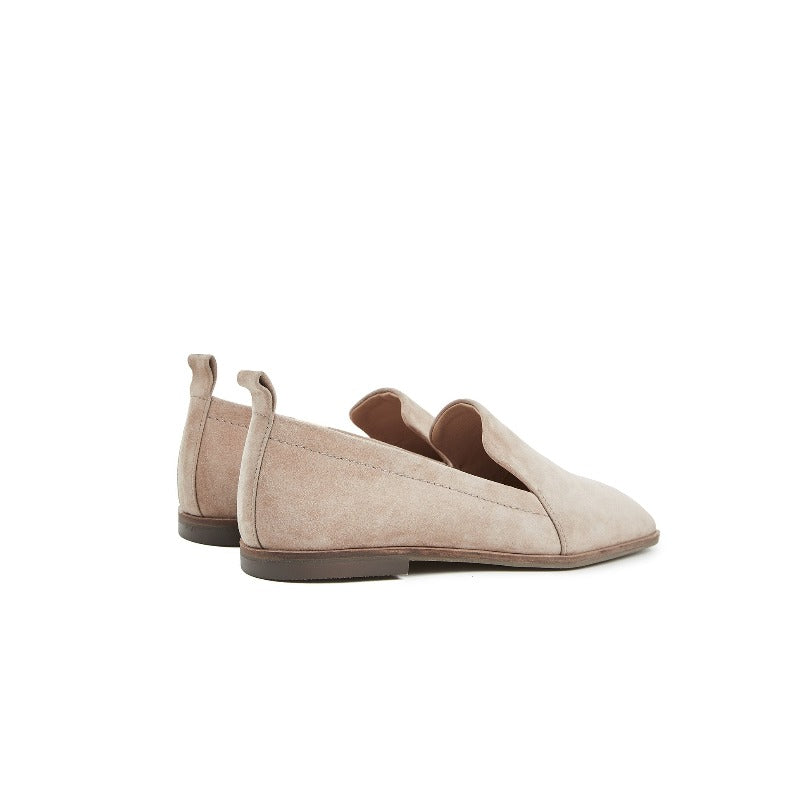 Frances Suede Flat Pump-Blush