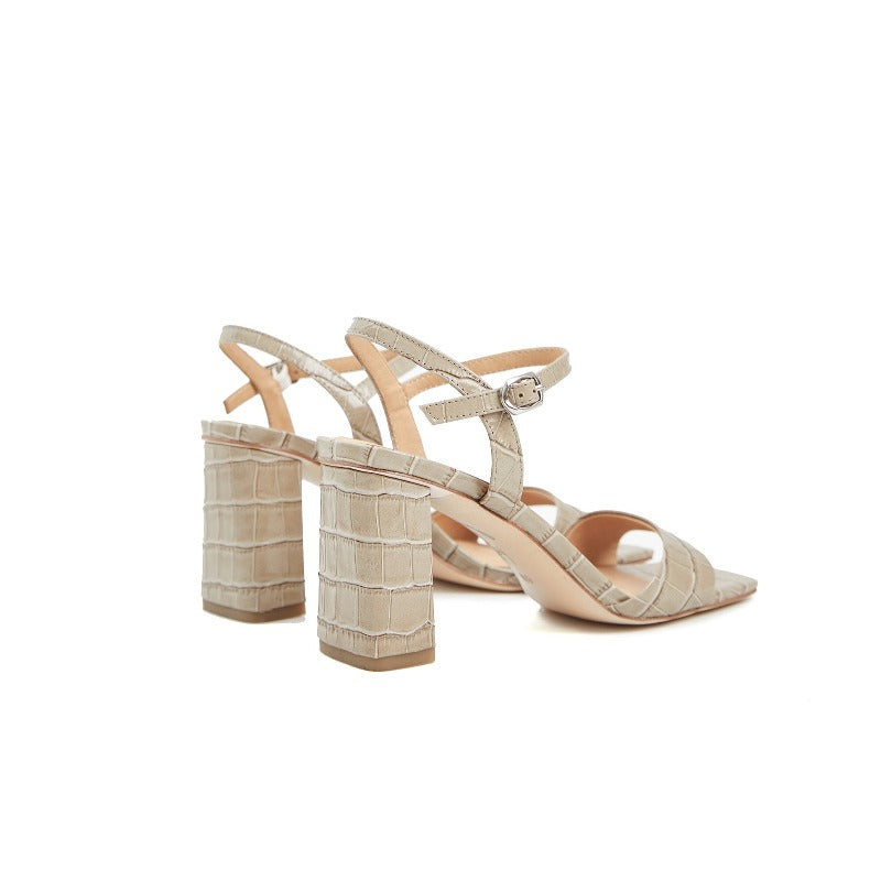 Natalie Heeled Sandal Taupe