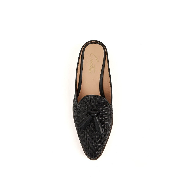 Pamela Woven Mule -Black