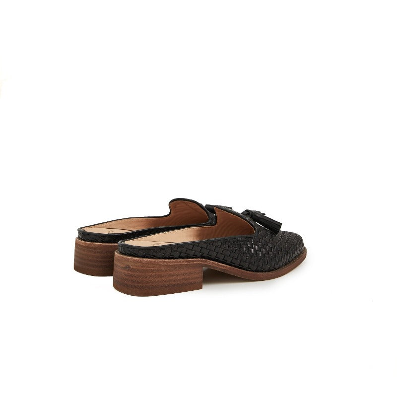 Pamela Woven Mule -Black