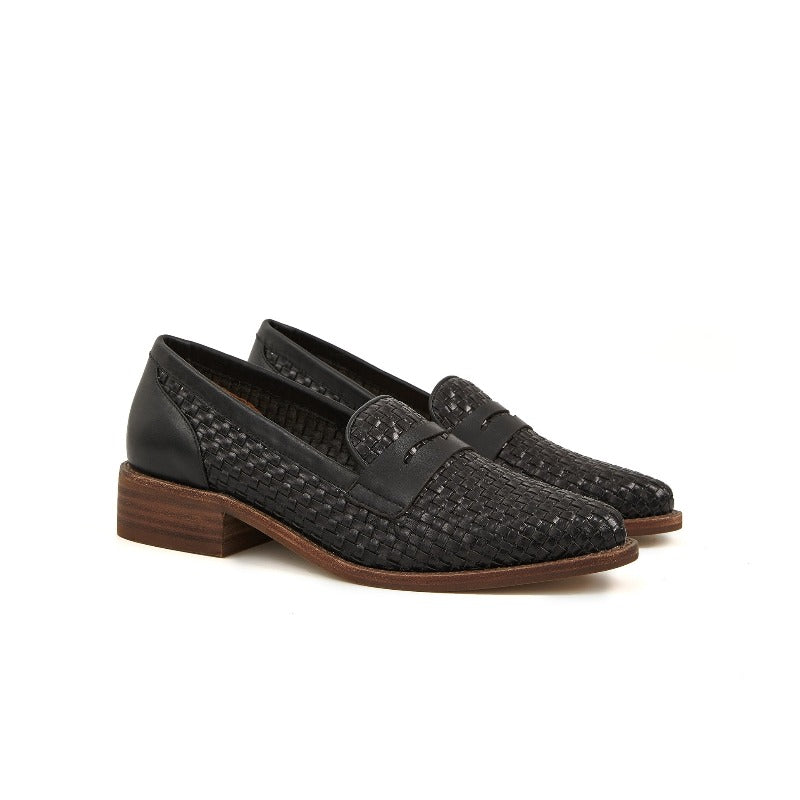 Patricia Woven Loafer-Black