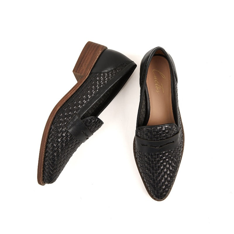 Patricia Woven Loafer-Black